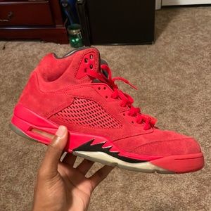 Air Jordan retro 5 red suede